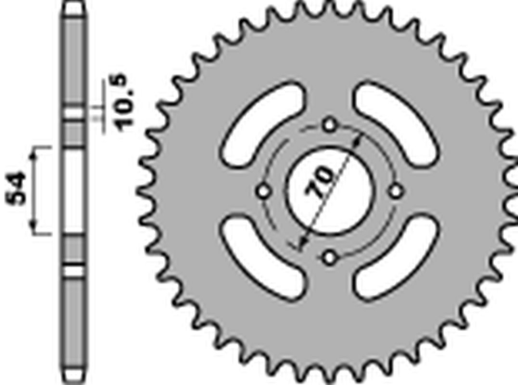 Приводная звезда HONDA CBR 125R '04-'10 PBR 430441C45 (JTR1206.41)
