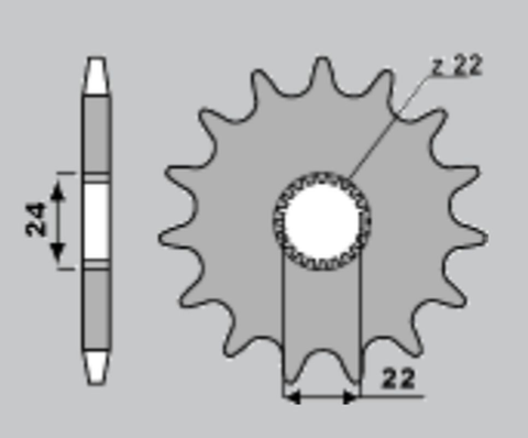 Приводная звезда APRILIA CLIMBER 240/280/300`89-96 PBR 4061118NC (JTF394.11)