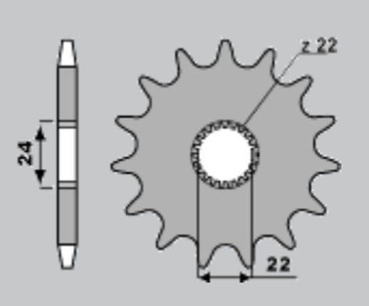 Приводная звезда APRILIA CLIMBER 240/280/300`89-96 PBR 4061118NC (JTF394.11)