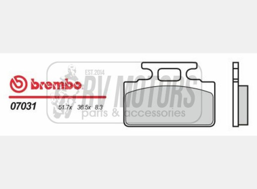 Гальмівні колодки BREMBO BRM 07031