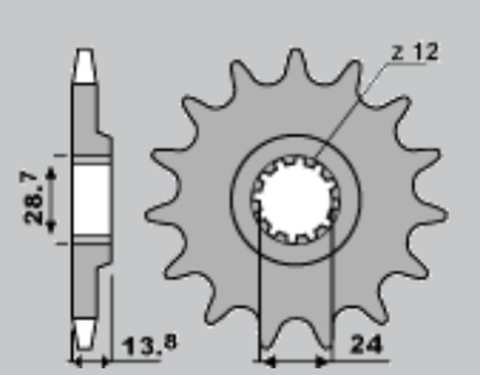 Приводная звезда KAWASAKI ZRX 1100/1200 '97-'06 JR 207717JRS (JTF1529.17)