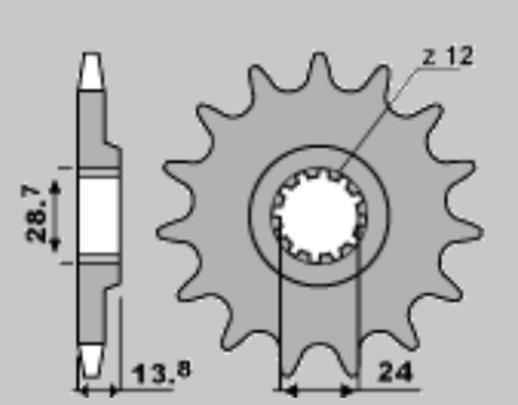 Приводная звезда KAWASAKI ZRX 1100/1200 '97-'06 JR 207717JRS (JTF1529.17)