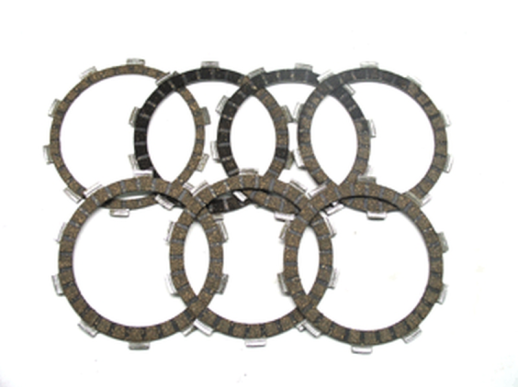 Фрикционные диски сцепления YAMAHA DT 125R '88-'07, TZR 125 '93-'00; TDR 125 V '89-'03, YFS 200 BLASTER '91-'06 (EBS2313) - PATRZ MC-03797C  BRONCO AT-03901B