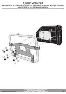 Крепление коробки для инструментов Kappa KS250 BMW F 850 GS Adventure (19) KTL6415KIT