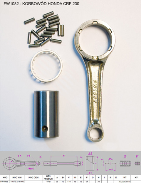 Шатун HONDA CRF 230 FLYWAY FW1082