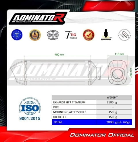 Прямоток Suzuki DL 1000 V-Strom 2014 - 2016 DOMINATOR HP7