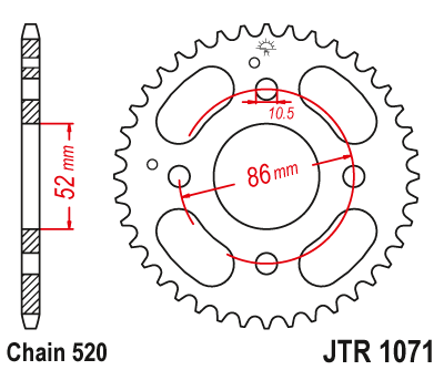 Привідна зірка JT JTR1071.30 (PBR 4621)