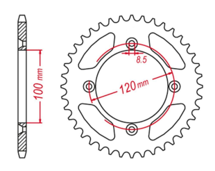 Приводная звезда SUZUKI RM 80/85 '02-'18, YAMAHA YZ 80/85 '93-'20 GROSSKOPF 79856G (JTR798.56)