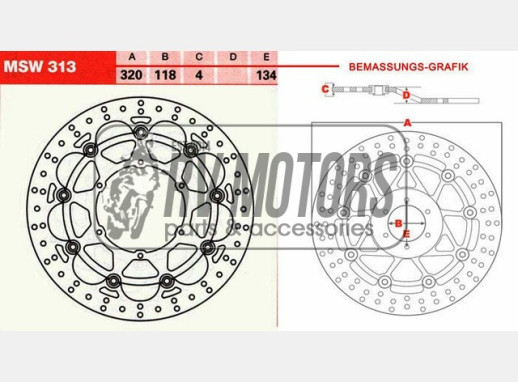 Гальмівний диск TRW Lucas MSW313