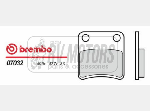Гальмівні колодки BREMBO BRM 07032