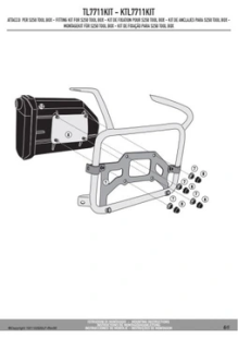 Крепление коробки для инструментов Kappa KS250 BMW F 850 GS Adventure (19) KTL7711KIT