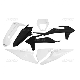 Комплект пластика UFO KTM EXC/EXC-F '20 (белый/чёрный) (KT527E999S) KTKIT527999S
