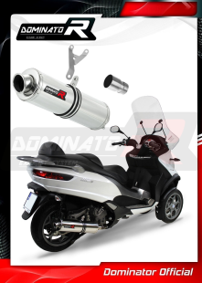 Прямоток DOMINATOR PIAGGIO MP3 500 / 500 LT 2008 - 2020 круглый