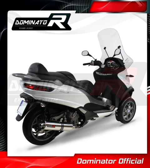 Прямоток DOMINATOR PIAGGIO MP3 500 / 500 LT 2008 - 2020 круглый