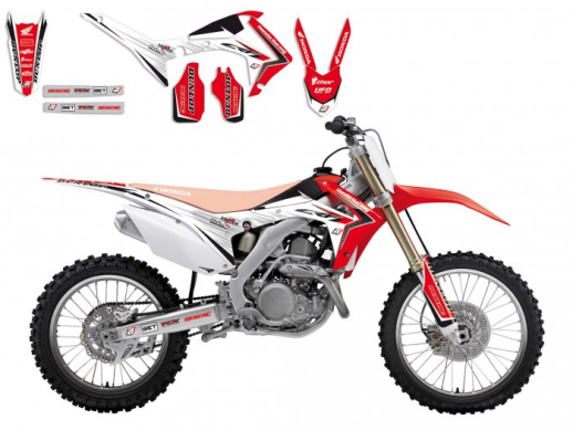 Комплект наклейок HONDA CRF 450R &#39;13-&#39;16, CRF 250R &#39;14-&#39;17 BLACKBIRD E2145