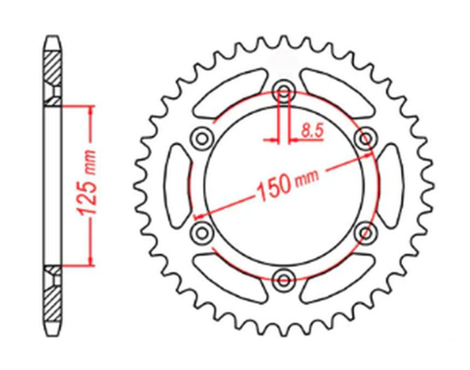 Приводная звезда KTM SX/EXC MTX 11-KM1-46
