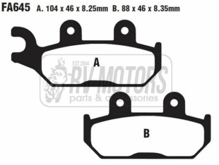 Тормозные колодки EBC FA645R