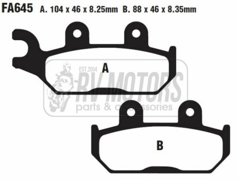Тормозные колодки EBC FA645R