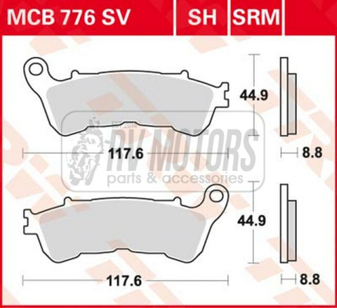 Тормозные колодки TRW LUCAS MCB776SRM