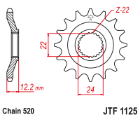Приводная звезда JT JTF1125.15 (PBR 405)