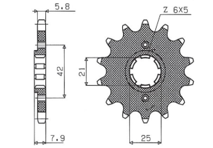 Приводная звезда SUNSTAR 31615 (JTF575.15)