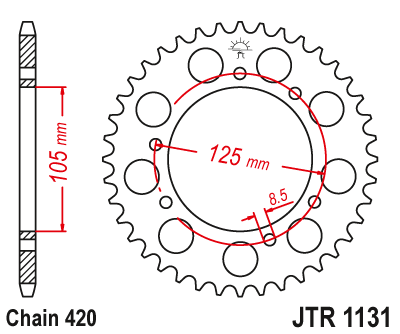 Приводная звезда JT JTR1131.53 (PBR 4402)