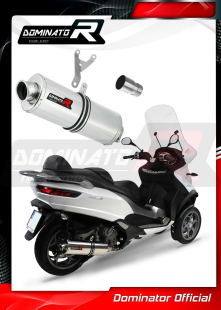 Прямоток DOMINATOR PIAGGIO MP3 500 / 500 LT 2008 - 2020 овальный