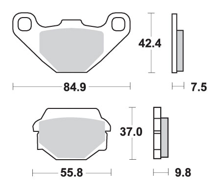 Тормозные колодки SBS 586LS (FA67)