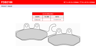 Тормозные колодки FERODO FDB2186EF