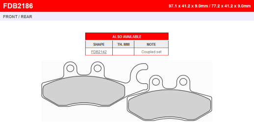 Гальмівні колодки FERODO FDB2186EF
