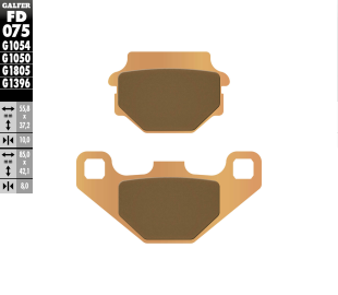 Тормозные колодки GALFER FD075G1396 (FA67)