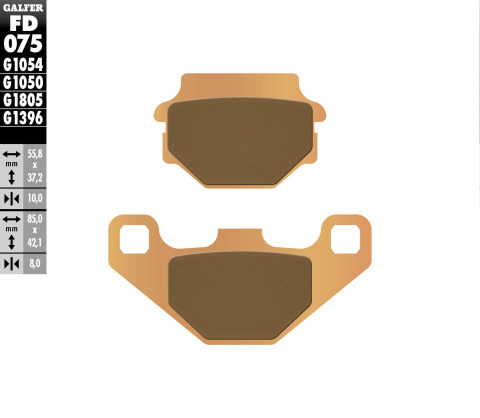 Тормозные колодки GALFER FD075G1396 (FA67)