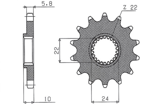 Приводная звезда BMW F 650 '94-'13, APRILIA PEGASO 650 '98-'04 SUNSTAR SUN38616 (JTF402.16)