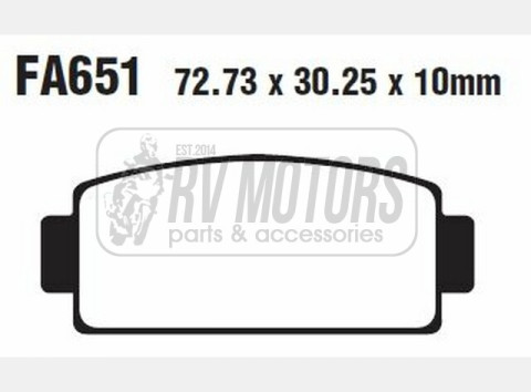 Тормозные колодки EBC FA651TT