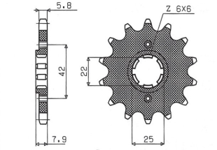 Приводная звезда SUNSTAR 32015 (JTF281.15)