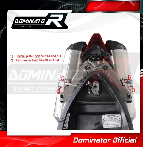 Прямоток DOMINATOR Aprilia SHIVER 900 HP1 2017 - 2019