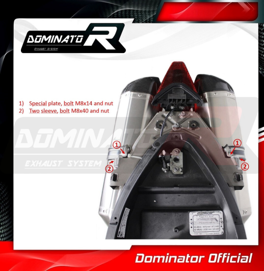 Прямоток DOMINATOR Aprilia SHIVER 900 HP1 2017 - 2019
