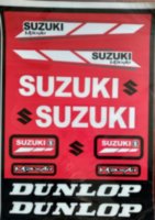 Наклейки Suzuki красные. Лист А4