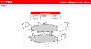 Тормозные колодки FERODO FDB2188SG = FDB2188SG PLUS