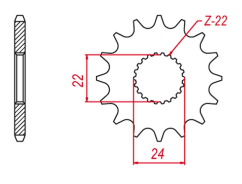 Приводная звезда APRILIA AFI/MX 125 '88-'07 GROSSKOPF 40616G (JTF394.16)