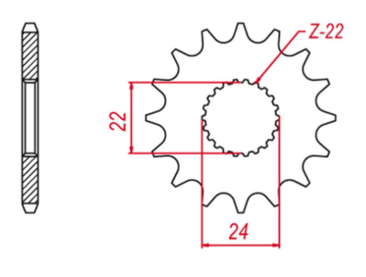 Приводная звезда APRILIA AFI/MX 125 '88-'07 GROSSKOPF 40616G (JTF394.16)