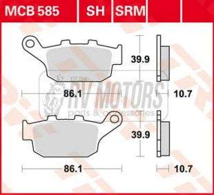 Тормозные колодки TRW LUCAS MCB585SRM