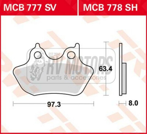 Тормозные колодки TRW LUCAS MCB777SV