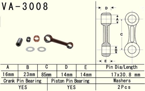 Шатун KAWASAKI KSF 80 (KSF80) '03-'06, SUZUKI LT 80 (LT80) '87-'06 VESRAH VA-3008