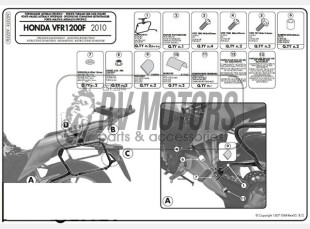 Крепления под боковые кофры KAPPA Monokey Honda VFR 1200F (10-16) KLX209