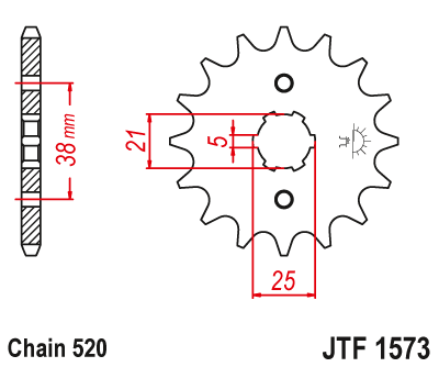 Приводная звезда JT JTF1573.14 (PBR 2076)
