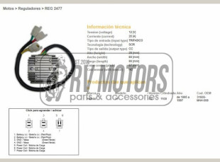 Регулятор напряжения HONDA VT1100 C2 SHADOW 95-97 DZE ELEKTRYKA 2477-01