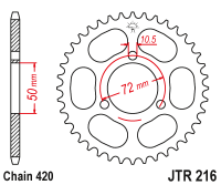 Приводная звезда JT JTR216.37 (PBR 251)