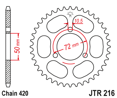Привідна зірка JT JTR216.37 (PBR 251)