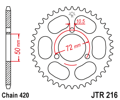 Приводная звезда JT JTR216.37 (PBR 251)